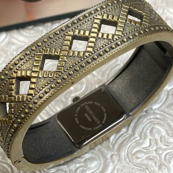 Heidi Daus Multicolored Crystal Accented Bangle Cuff Watch - Picture 12 of 14